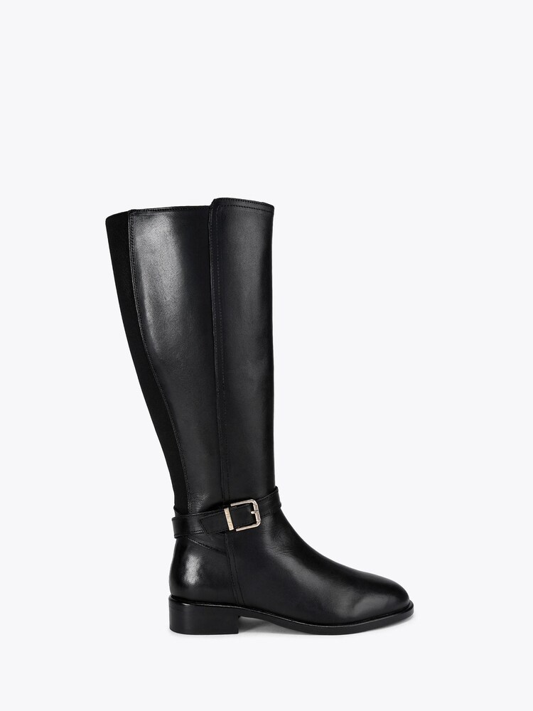 Carvela Black Pienza Riding Wide Fit Boots - Image 1 of 4 Carvela Black Pienza Riding Wide Fit Boots - Image 1 of 4