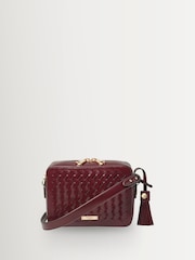 Aspinal of London Red Camera Bag Pnt Slot Weave - Image 1 of 4