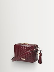 Aspinal of London Red Camera Bag Pnt Slot Weave - Image 3 of 4