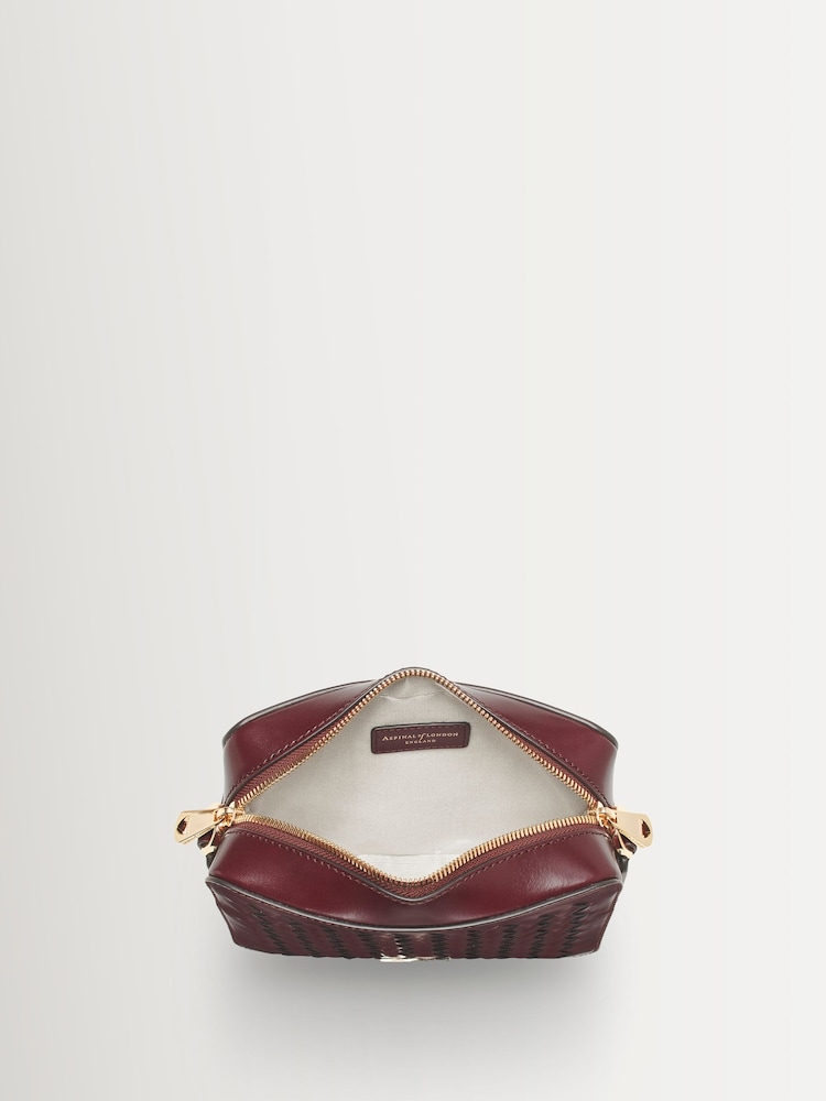 Aspinal of London Red Camera Bag Pnt Slot Weave - Image 4 of 4