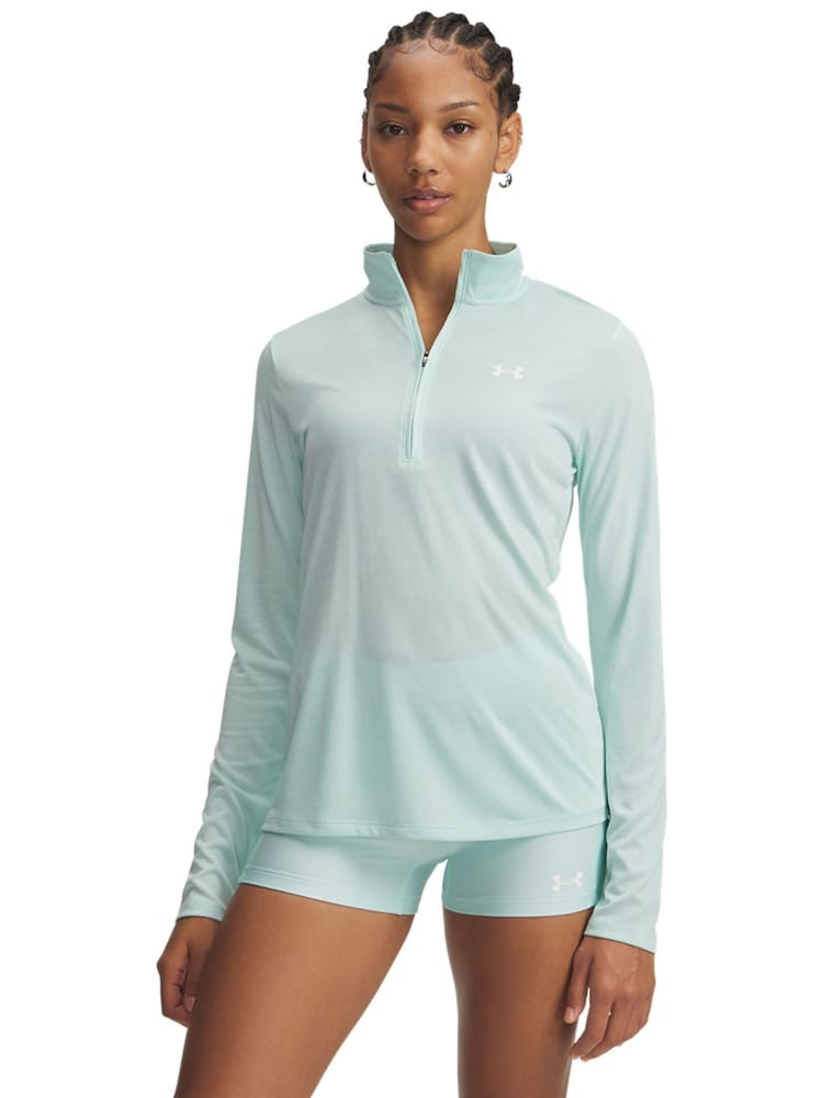 Under Armour Mint Green Tech Twist 1/2 Zip Sweatshirt - Image 1 of 3
