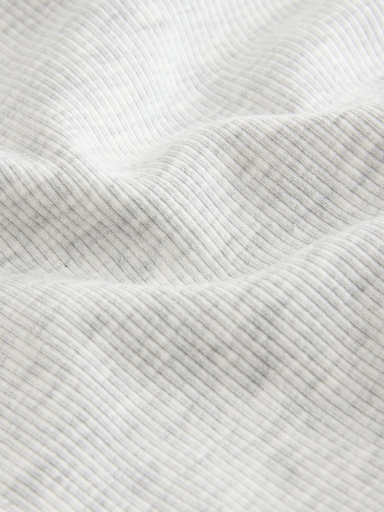 Grey Cotton Rib Hidden Support High Neck Vest - Image 3 of 3 Grey Cotton Rib Hidden Support High Neck Vest - Image 3 of 3