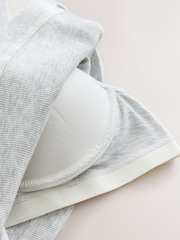 Grey Cotton Rib Hidden Support High Neck Vest - Image 5 of 6