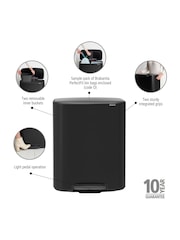 Brabantia Matt Black Bo Pedal Bin 2 x 30L - Image 5 of 6
