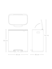 Brabantia Matt Black Bo Pedal Bin 2 x 30L - Image 6 of 6