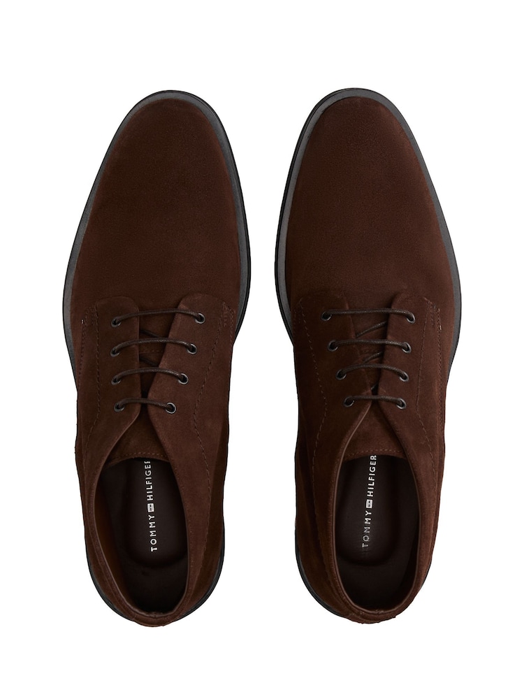 Buy Tommy Hilfiger Brown Lace-Up Boots from Next USA display picture 1