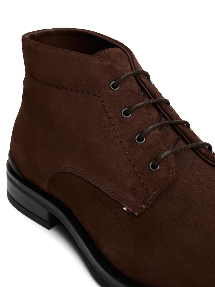 Buy Tommy Hilfiger Brown Lace-Up Boots from Next USA display picture 1