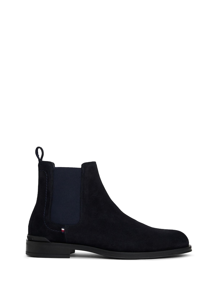 Tommy Hilfiger Blue Suede Chelsea Boots - Image 1 of 5