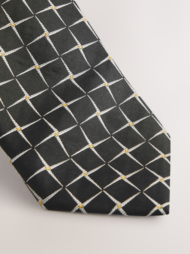 Black Archive Collection Silk Design Tie - Image 2 of 3