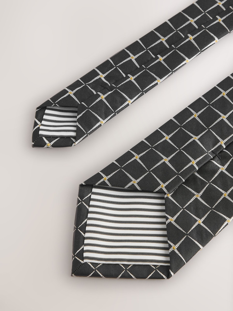 Black Archive Collection Silk Design Tie - Image 3 of 3