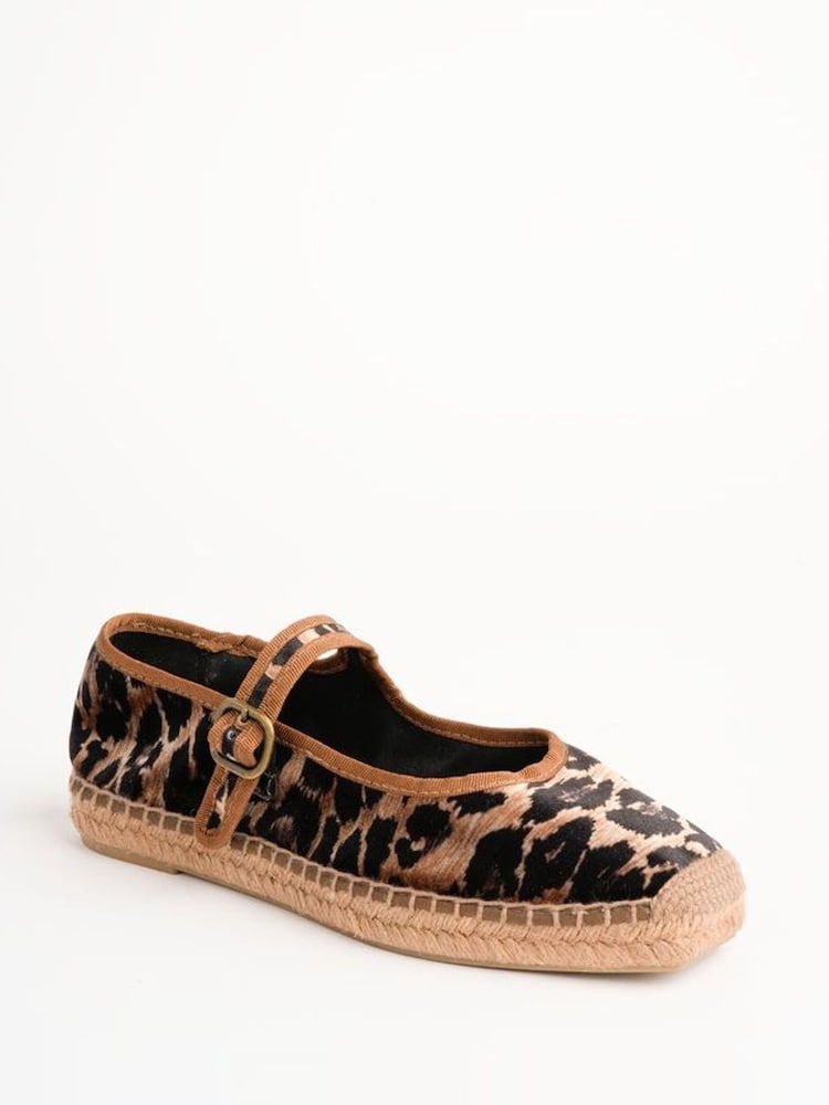 Penelope Chilvers Animal Flora Leopard Velvet Espadrilles - Image 2 of 4 Penelope Chilvers Animal Flora Leopard Velvet Espadrilles - Image 2 of 4
