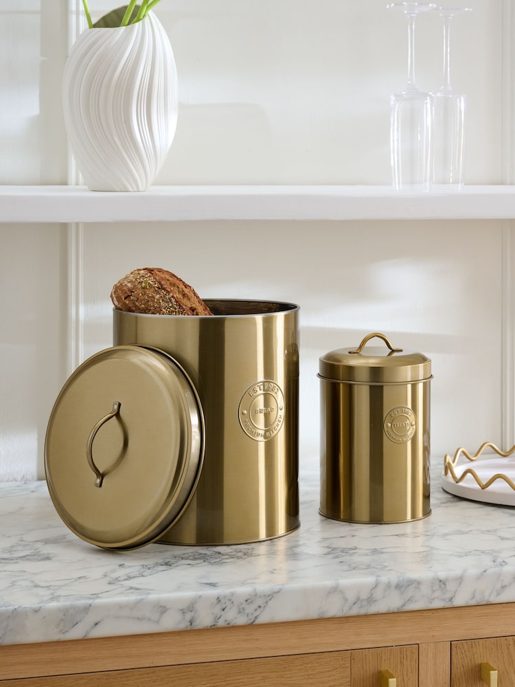 バッジデザイン パンケース＆ビスケット缶 2個セット - 画像 1 / 3