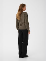 Kaffe KAlone Long Sleeve Knit Pullover Brown Jumper - Image 3 of 6