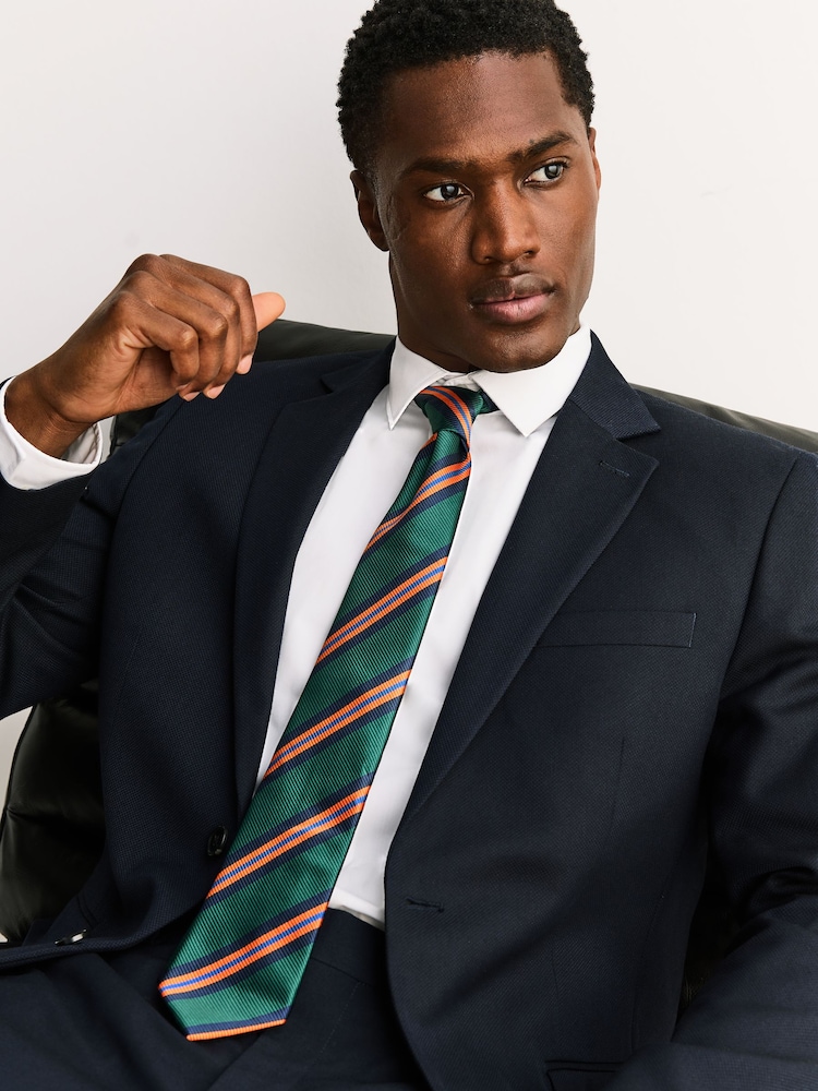 Forest Green Stripe Tie - Image 1 of 4