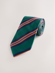 Forest Green Stripe Tie - Image 2 of 4