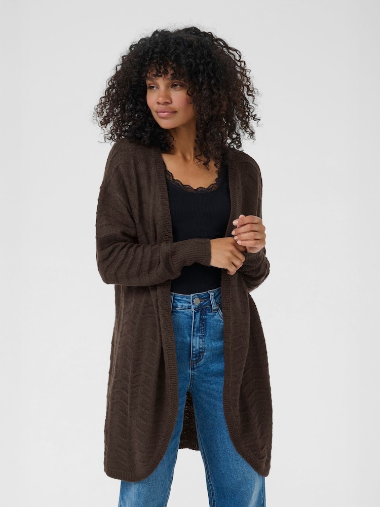KAemria Long Sleeve Open Knit Cardigan - Image 1 of 6 KAemria Long Sleeve Open Knit Cardigan - Image 1 of 6