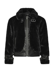 Star by Julien MacDonald Black Short Fur Coat - Image 5 of 5