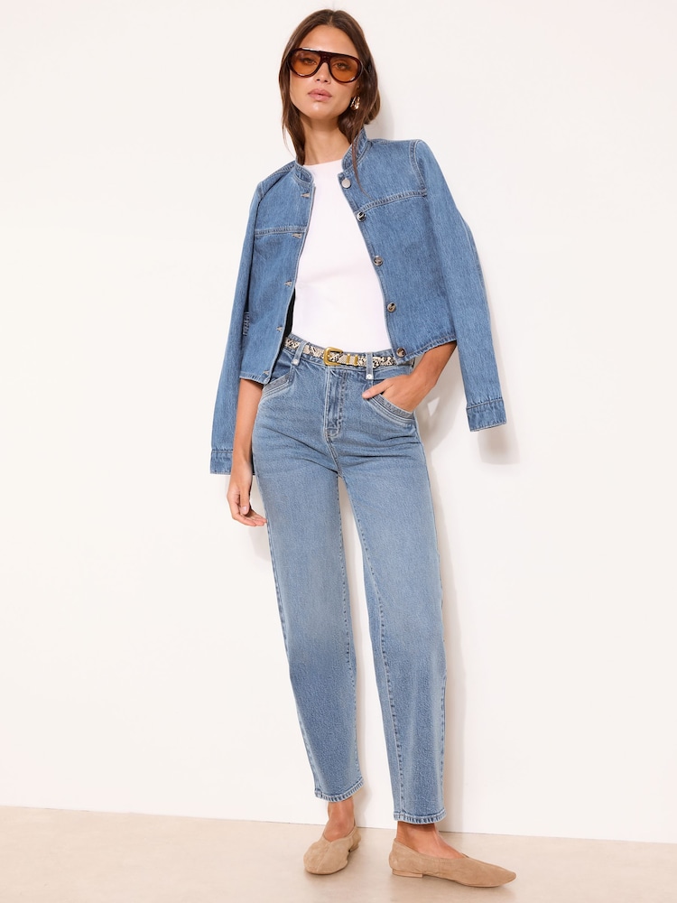 Lipsy Straight Crop Leg Jeans - Image 1 de 4