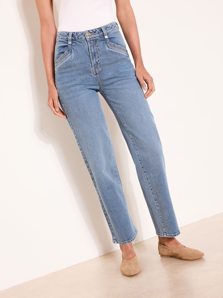 Lipsy Straight Crop Leg Jeans - Image 2 de 4