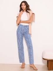 Floral Print Mid Wash Blue - Lipsy Τζιν ίσιας γραμμής με Κροπ πόδι - Εικόνα 3 από 4