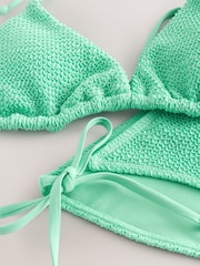 self. Tie Side Crinkle Bikini Bottoms - Obraz 11 z 12