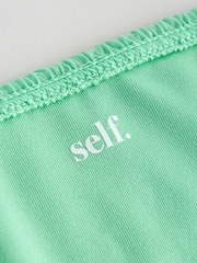 self. Tie Side Crinkle Bikini Bottoms - Obraz 12 z 12