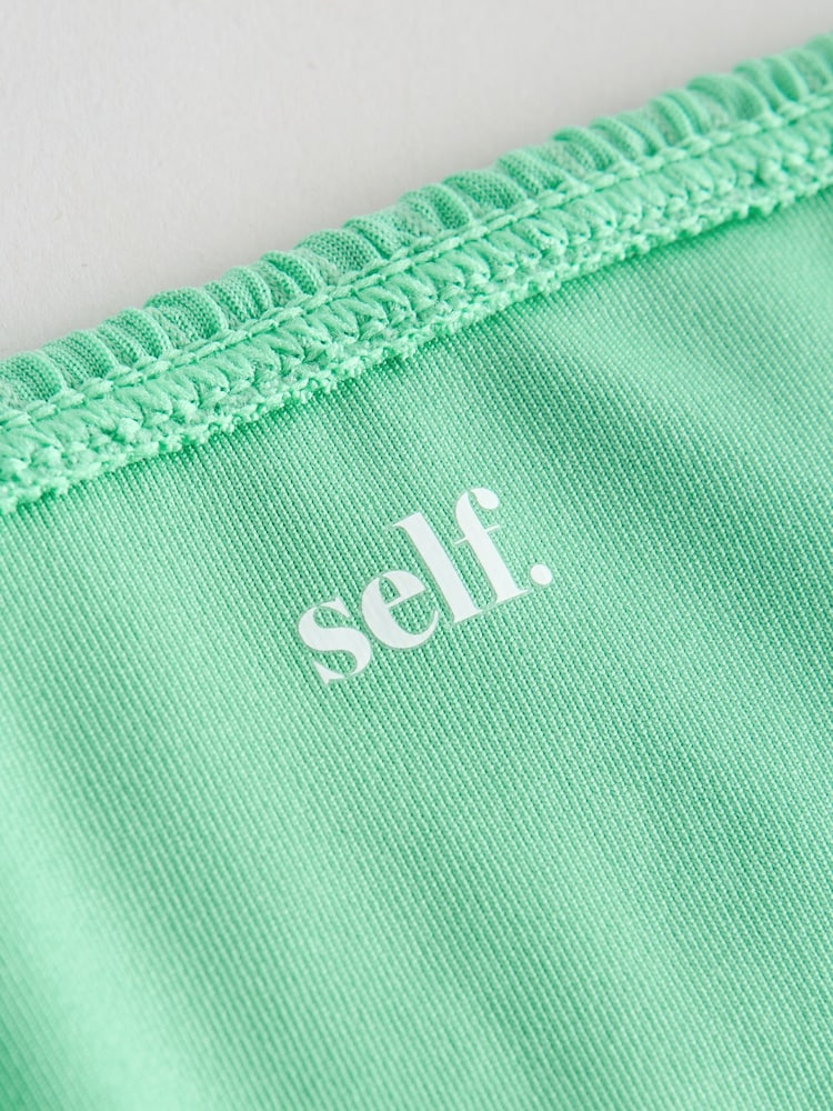 self. Tie Side Crinkle Bikini Bottoms - Obraz 12 z 12