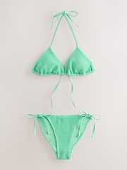 self. Tie Side Crinkle Bikini Bottoms - Obraz 7 z 12