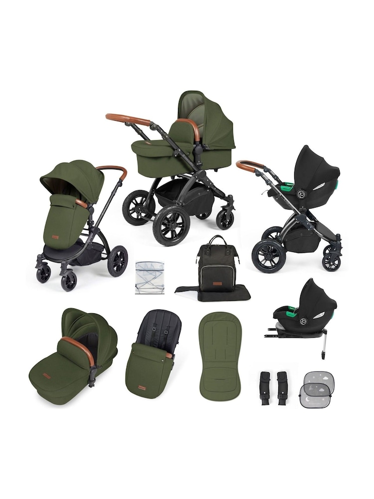 Ickle Bubba 12 Piece Woodland Stomp Luxe Travel System with iSize Cirrus Car Seat - Image 1 of 5