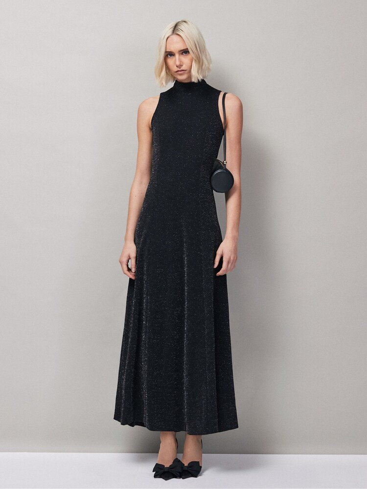 Ro&Zo Black Sparkle Ponte Dress - Image 1 of 4