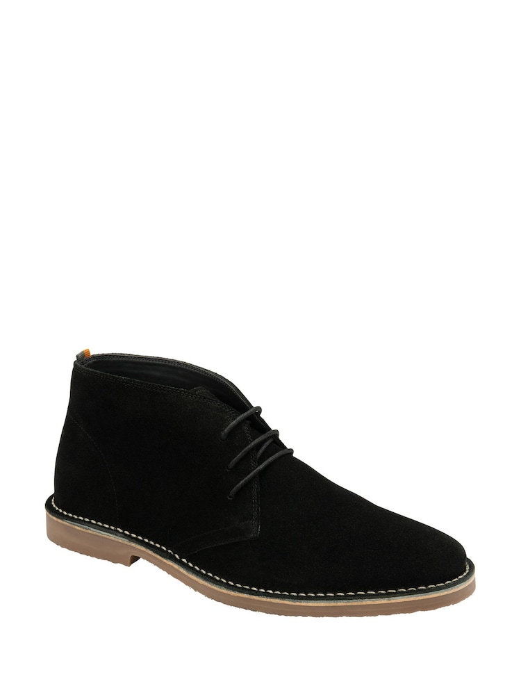 Schwarz - Frank Wright Suede Desert Boots - Bild 1 von 4