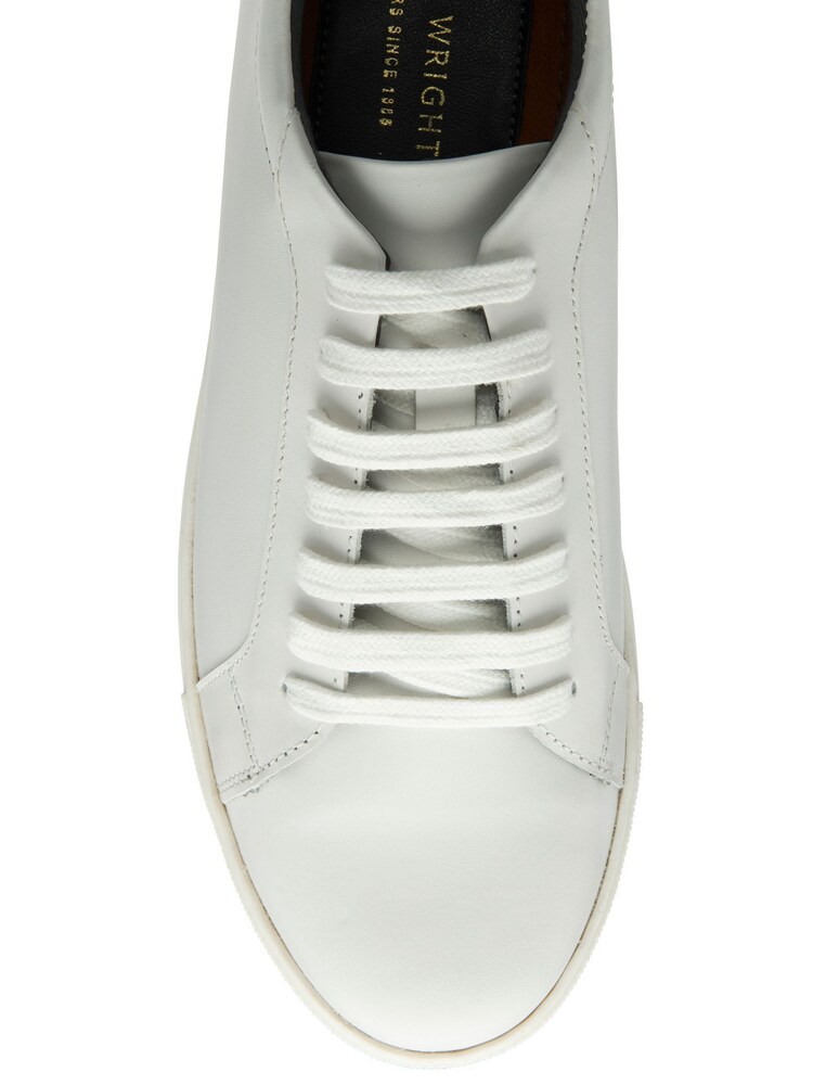 Frank Wright White Leather Lace-Up Trainers - Image 4 of 4 Frank Wright White Leather Lace-Up Trainers - Image 4 of 4