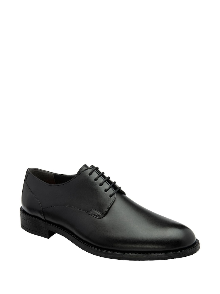 Frank Wright Black Leather Lace-Up Derby Shoes - Image 1 of 4 Frank Wright Black Leather Lace-Up Derby Shoes - Image 1 of 4