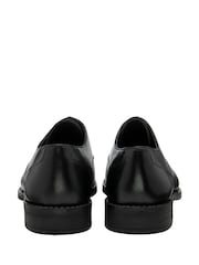 Frank Wright Black Leather Lace-Up Derby Shoes - Image 3 of 4