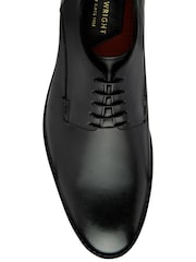 Frank Wright Black Leather Lace-Up Derby Shoes - Image 4 of 4