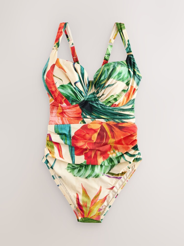 Красный с тропическим принтом - FK моделии на косточках - Изображение 1 4