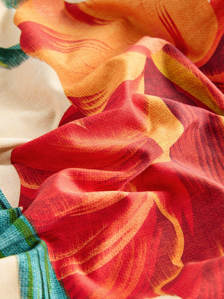 Красный с тропическим принтом - FK моделии на косточках - Изображение 2 4