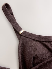 مزركشة لون بني داكن - بدلة سباحة للتحكم في شكل البطن - صورة 7 من 8