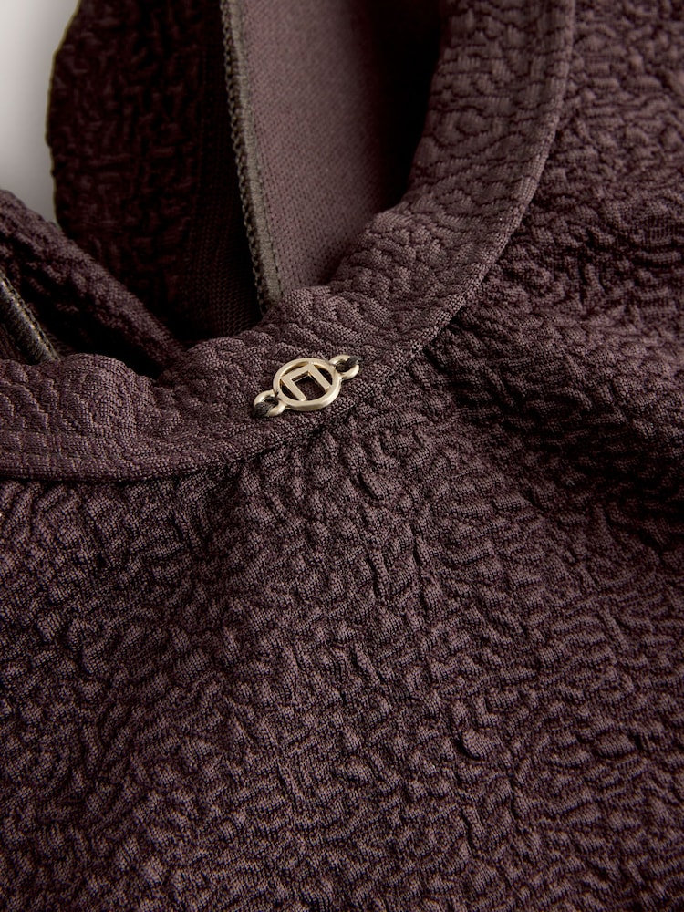 مزركشة لون بني داكن - بدلة سباحة للتحكم في شكل البطن - صورة 8 من 8