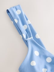 Blue/White Spot Square Neck Swimsuit - Image 8 of 8