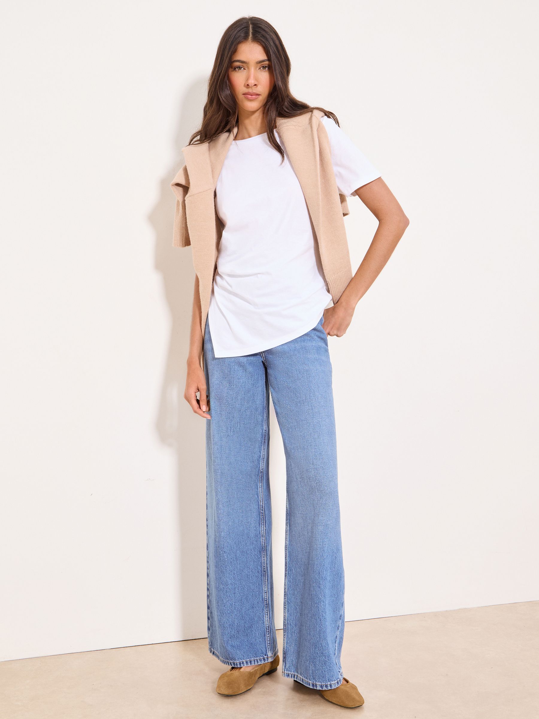 Buy Lipsy White Asymmetric Drawstring Detail T-Shirt from Next USA