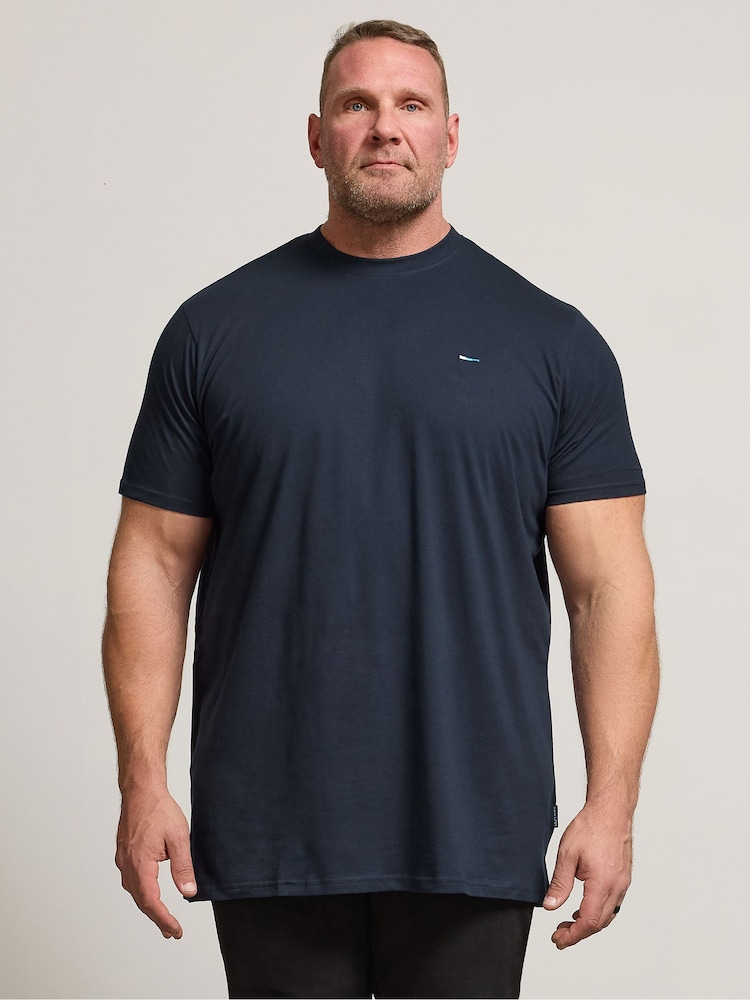 BadRhino Big & Tall Blue 5 Pack Extra Long T-Shirts - Image 2 of 5 BadRhino Big & Tall Blue 5 Pack Extra Long T-Shirts - Image 2 of 5