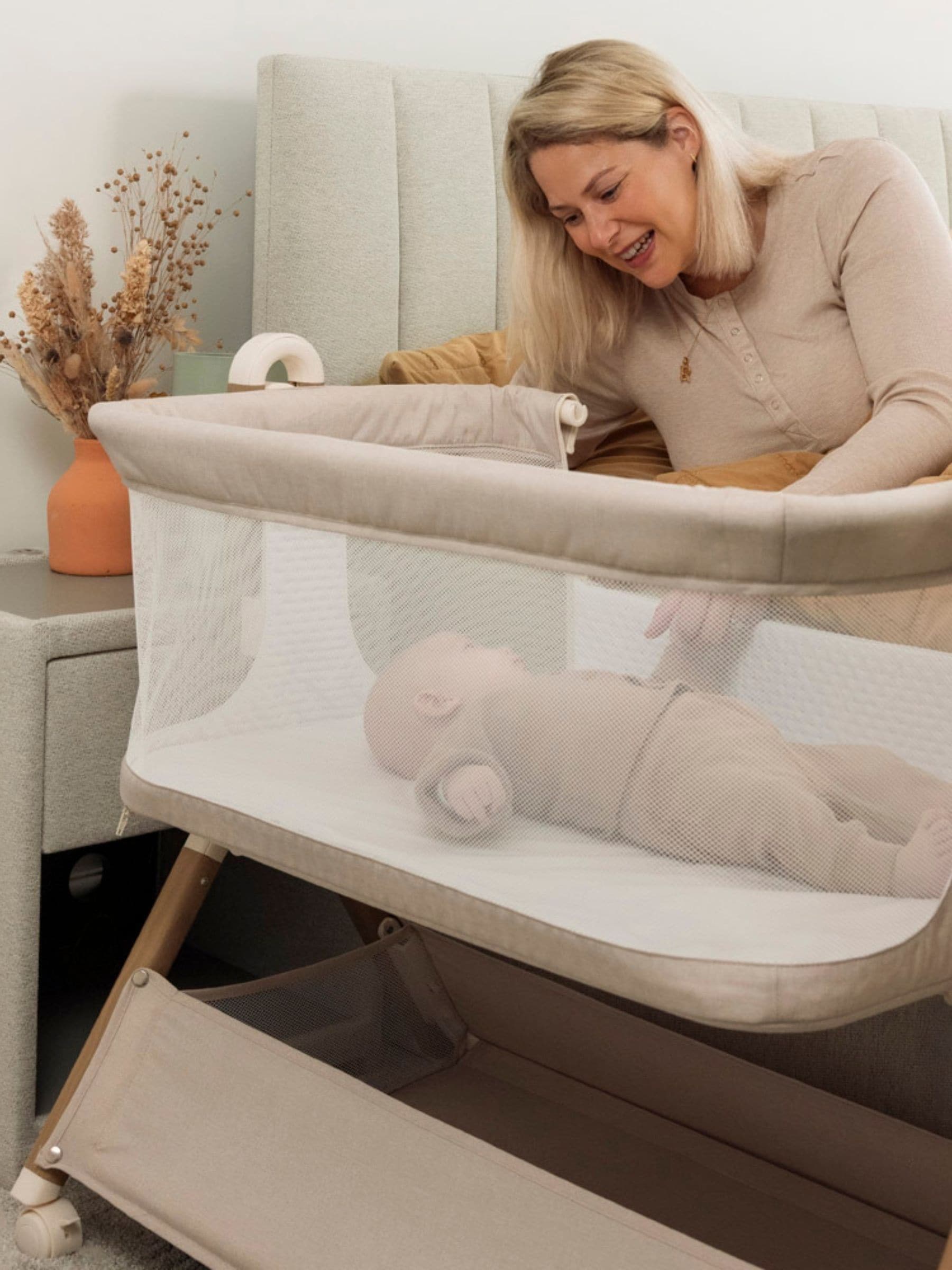 Buy Obaby Oatmeal Obaby Bedside Crib from the Next UK online shop