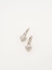 Royal Silver - Ted Baker Tone Pari: Pave Crystal Padlock Huggie Earrings - صورة 1 من 4
