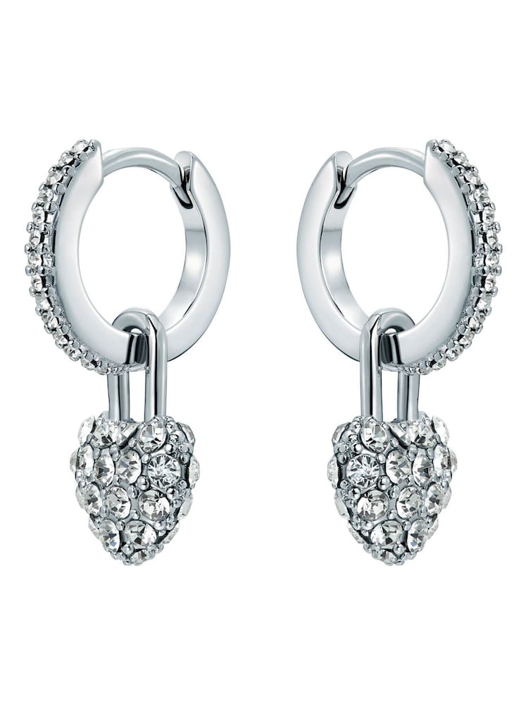 Royal Silver - Ted Baker Tone Pari: Pave Crystal Padlock Huggie Earrings - صورة 2 من 4 Royal Silver - Ted Baker Tone Pari: Pave Crystal Padlock Huggie Earrings - صورة 2 من 4