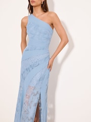 Lipsy One Shoulder Lace Detail Maxi Dress - Bild 2 von 4