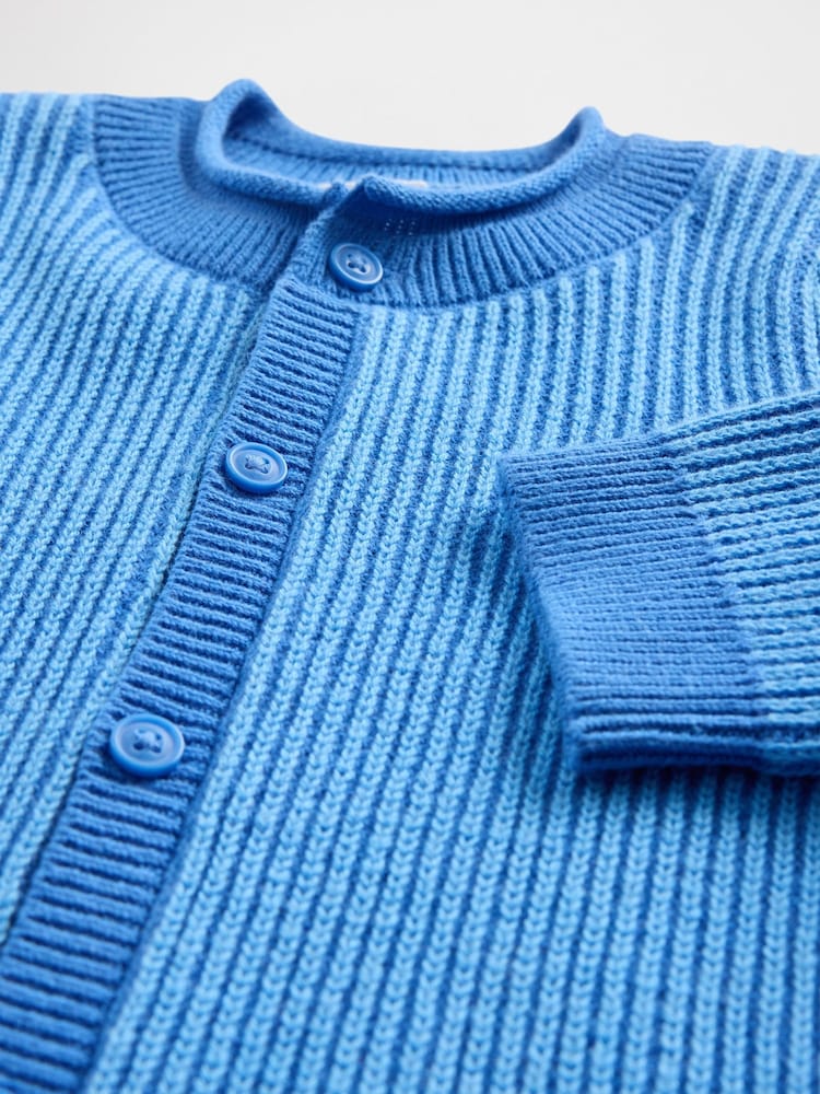 Gap Blue Footless Knitted One-Piece (0-24mths) - Image 3 of 3