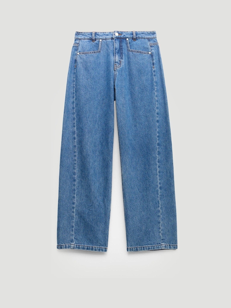 Hush Light Blue Saskia Textured Straight Leg Jeans - Image 7 of 7 Hush Light Blue Saskia Textured Straight Leg Jeans - Image 7 of 7