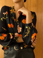 Baukjen Micah Printed Black Blouse - Image 3 of 5