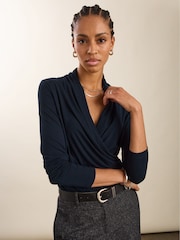 Baukjen Blue Gylda Wrap Top - Image 1 of 3